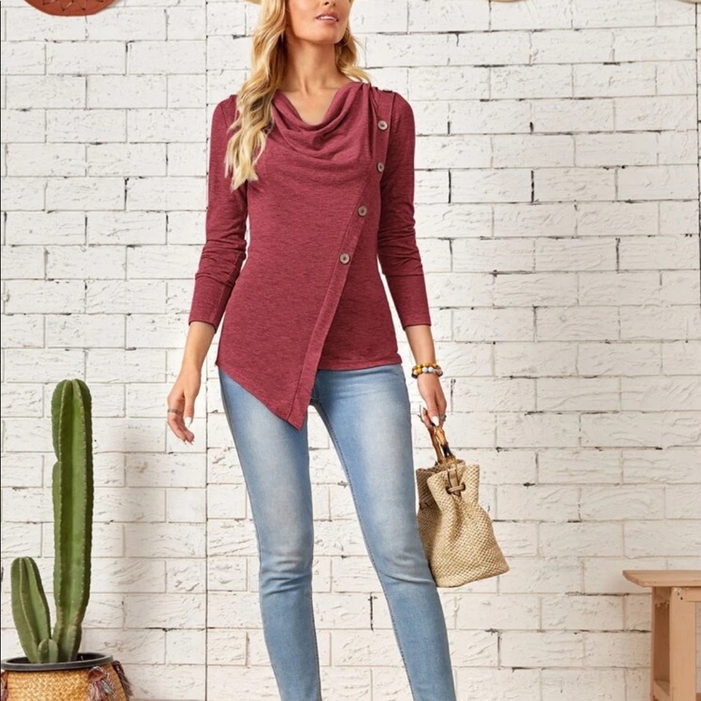 Boho black button detail blouse - Picture 13 of 14
